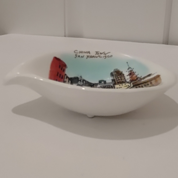 Vintage Hand Painted Chinatown Spoon Rest - Picture 2 of 6